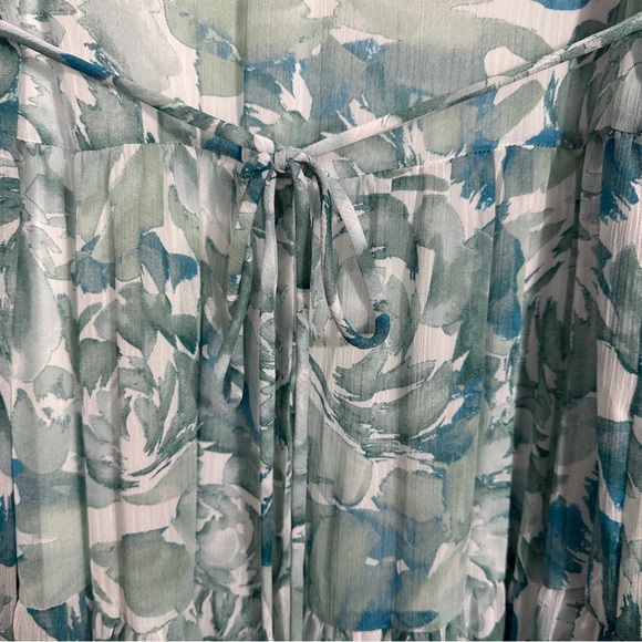 NWT Calvin Klein ruffled chiffon maxi dress, tiered, size 10, flowy, feminine - Picture 10 of 14